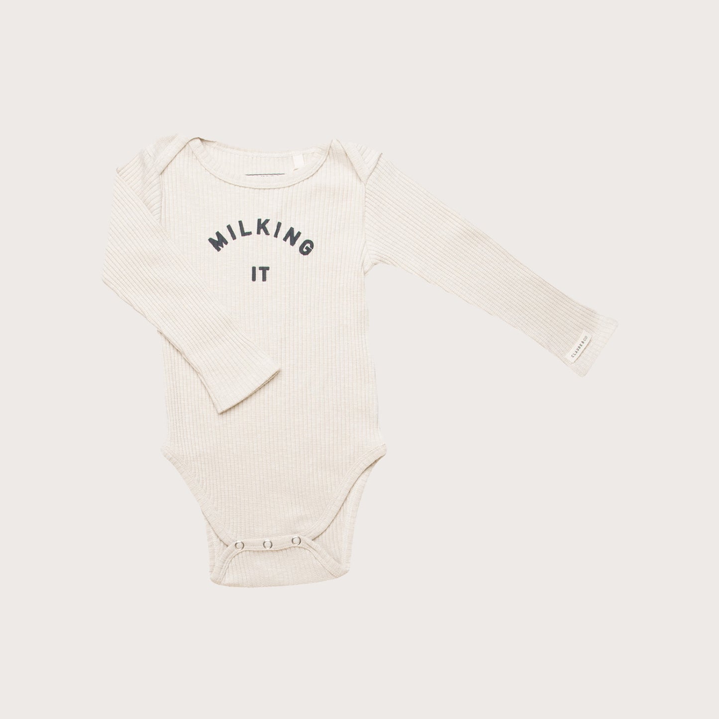 Claude & Co Milking it ribbed cotton bodysuit