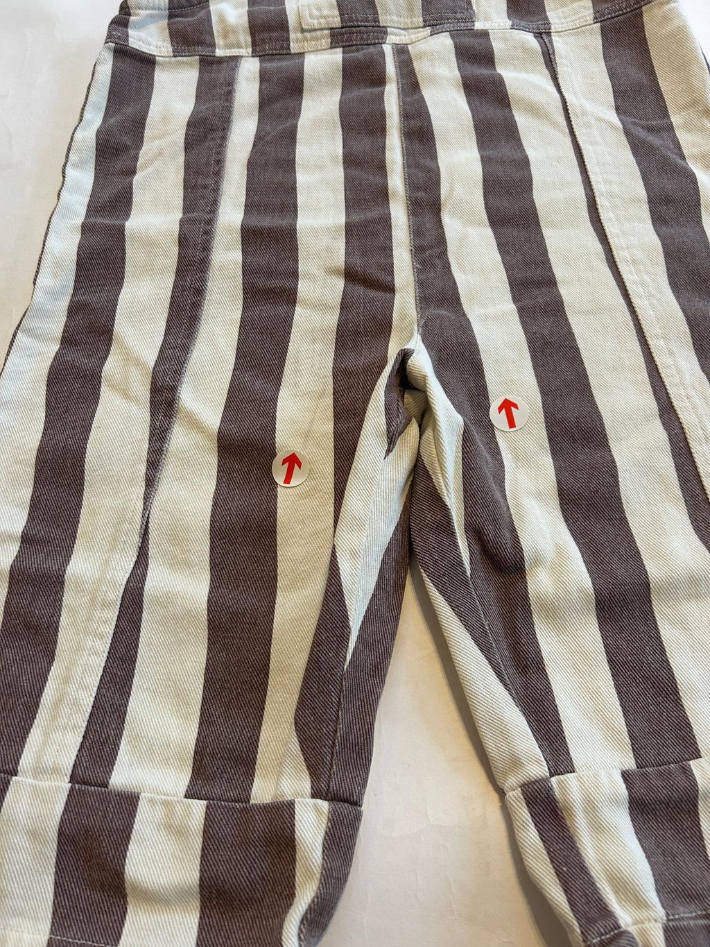Claude & Co Choc stripe dungaree
