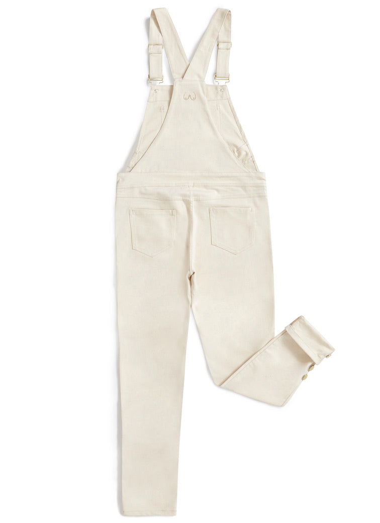 Sustainable || Handmade in the UK | Dungarees | Maternity and beyond | Ecru 
