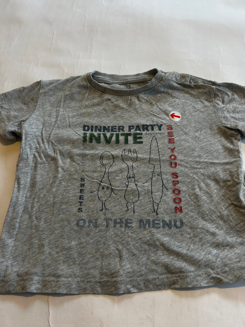 Konges Sløjd Grey dinner party short sleeve t-shirt