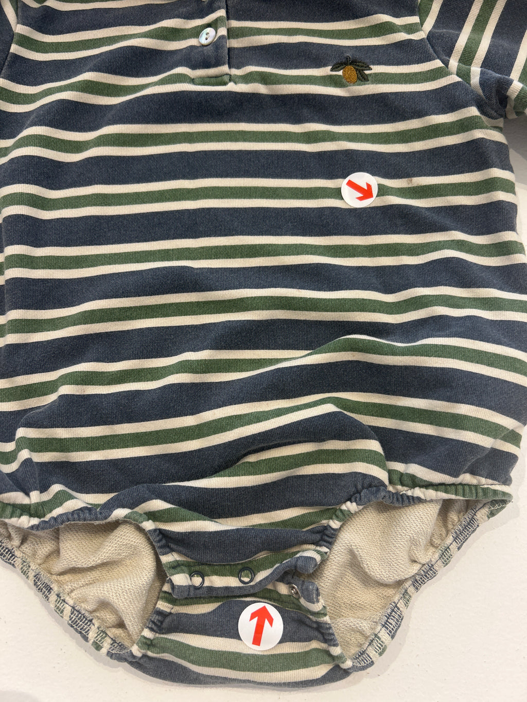 Konges Slojd Navy stripe polo romper