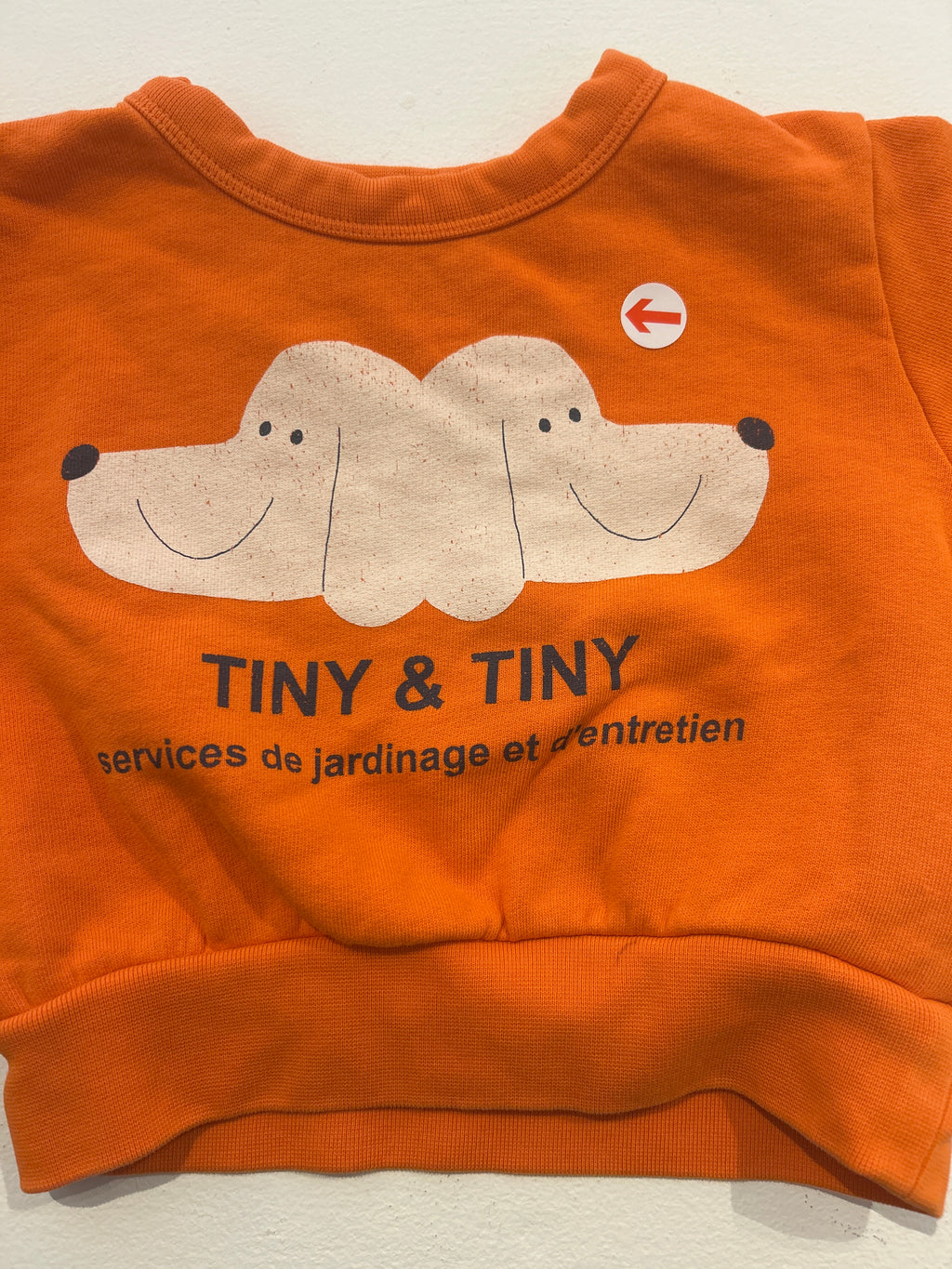 tiny cottons Orange dog graphic sweatshirt 2y