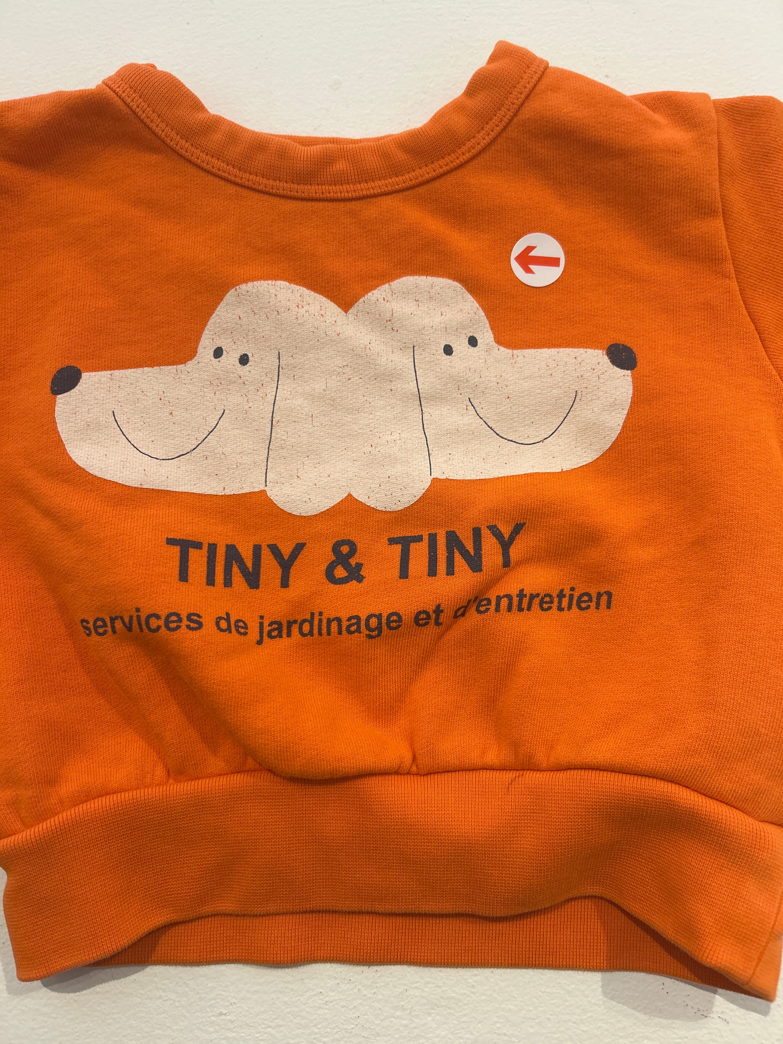 tiny cottons Orange dog graphic sweatshirt 2y