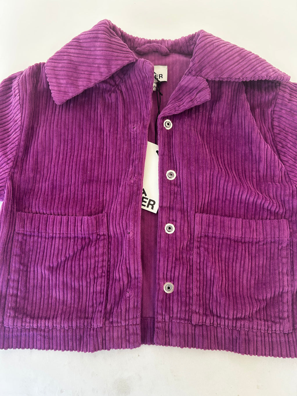 Studio Koter Billie purple corduroy boxy jacket