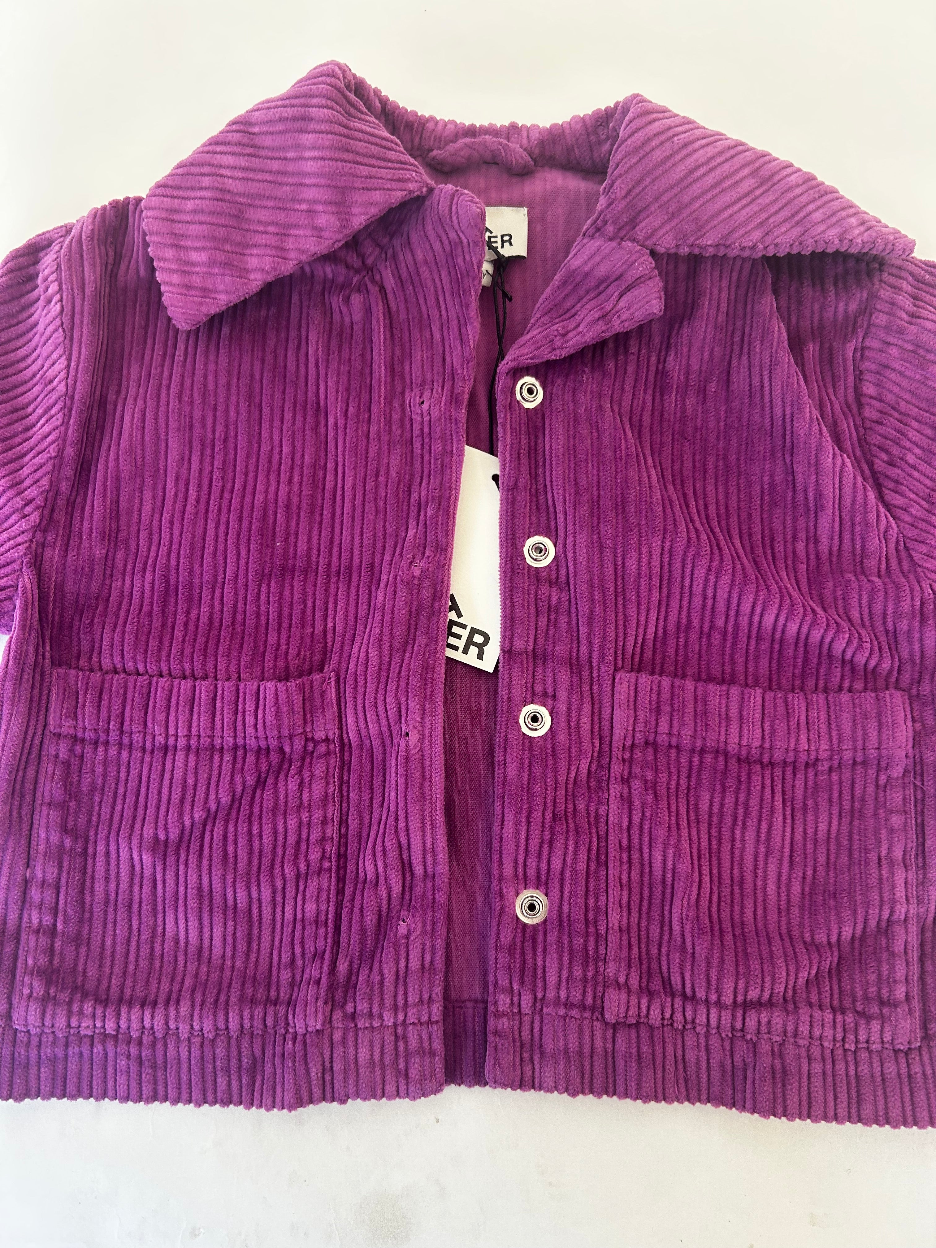 Studio Koter Billie purple corduroy boxy jacket