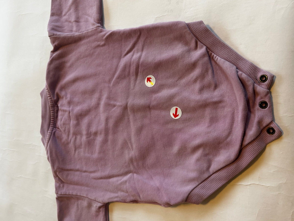 Bobo Choses Lilac rocking horse sweatshirt romper
