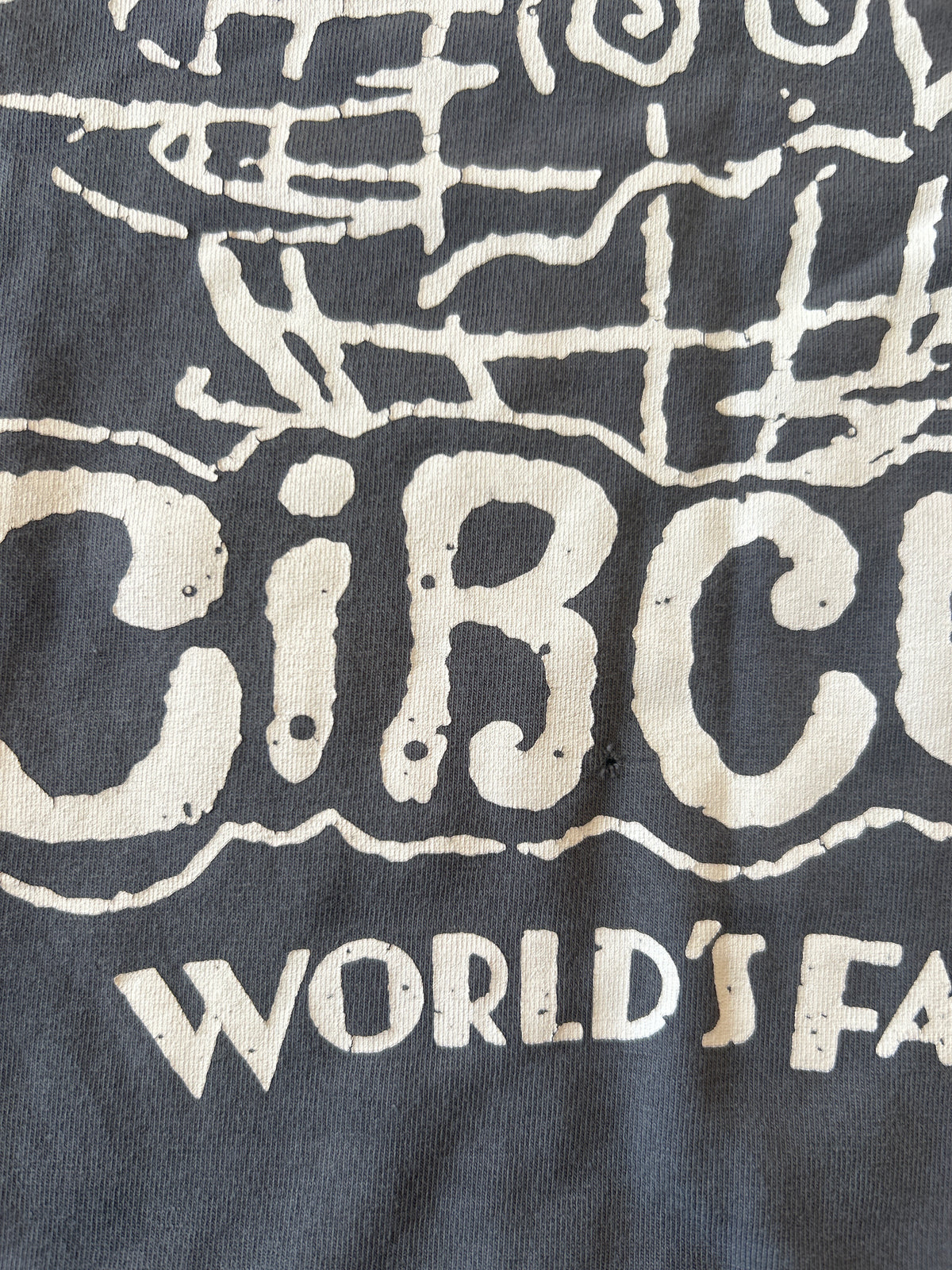 Dinky Circus Grey world fair globe t-shirt
