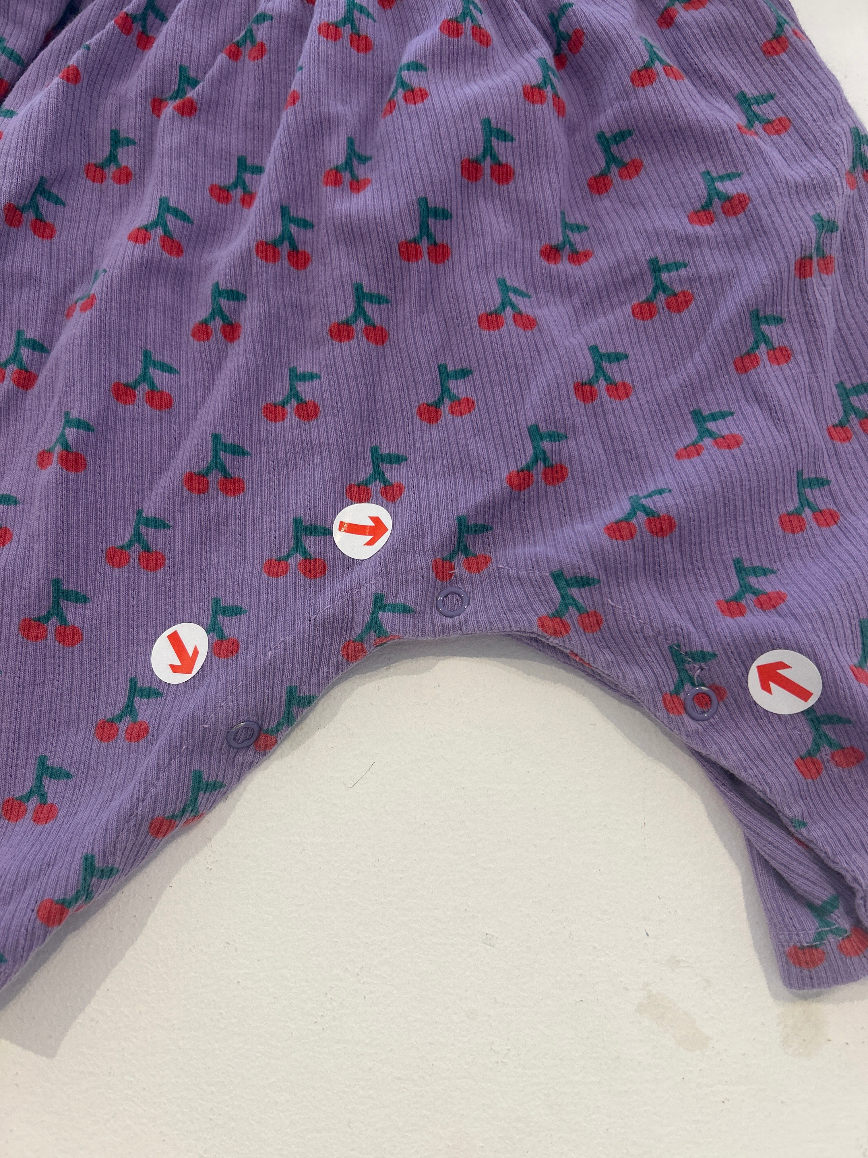 Bobo Choses Purple cherry romper 9M