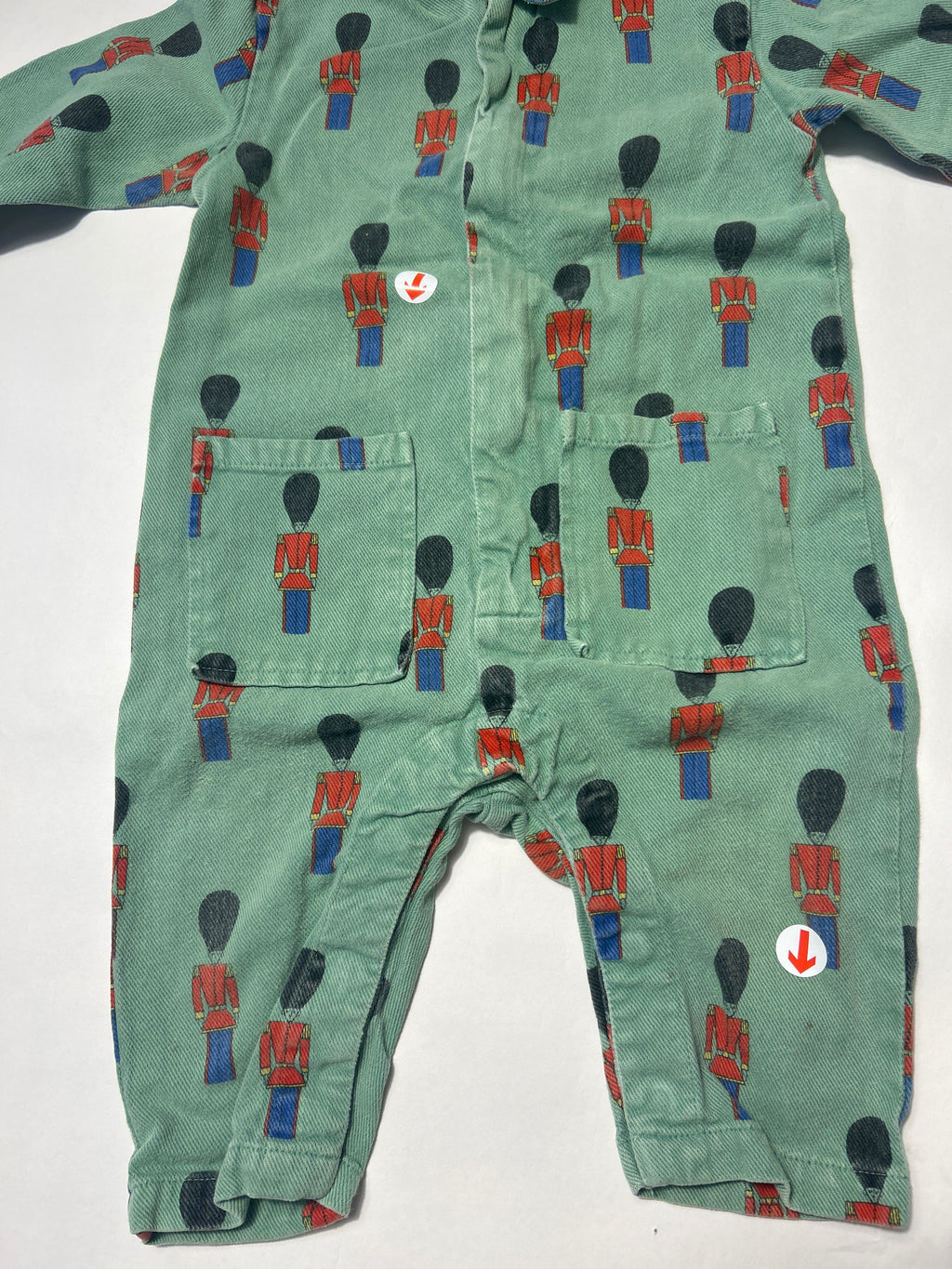 Bobo Choses Green soldier boilersuit