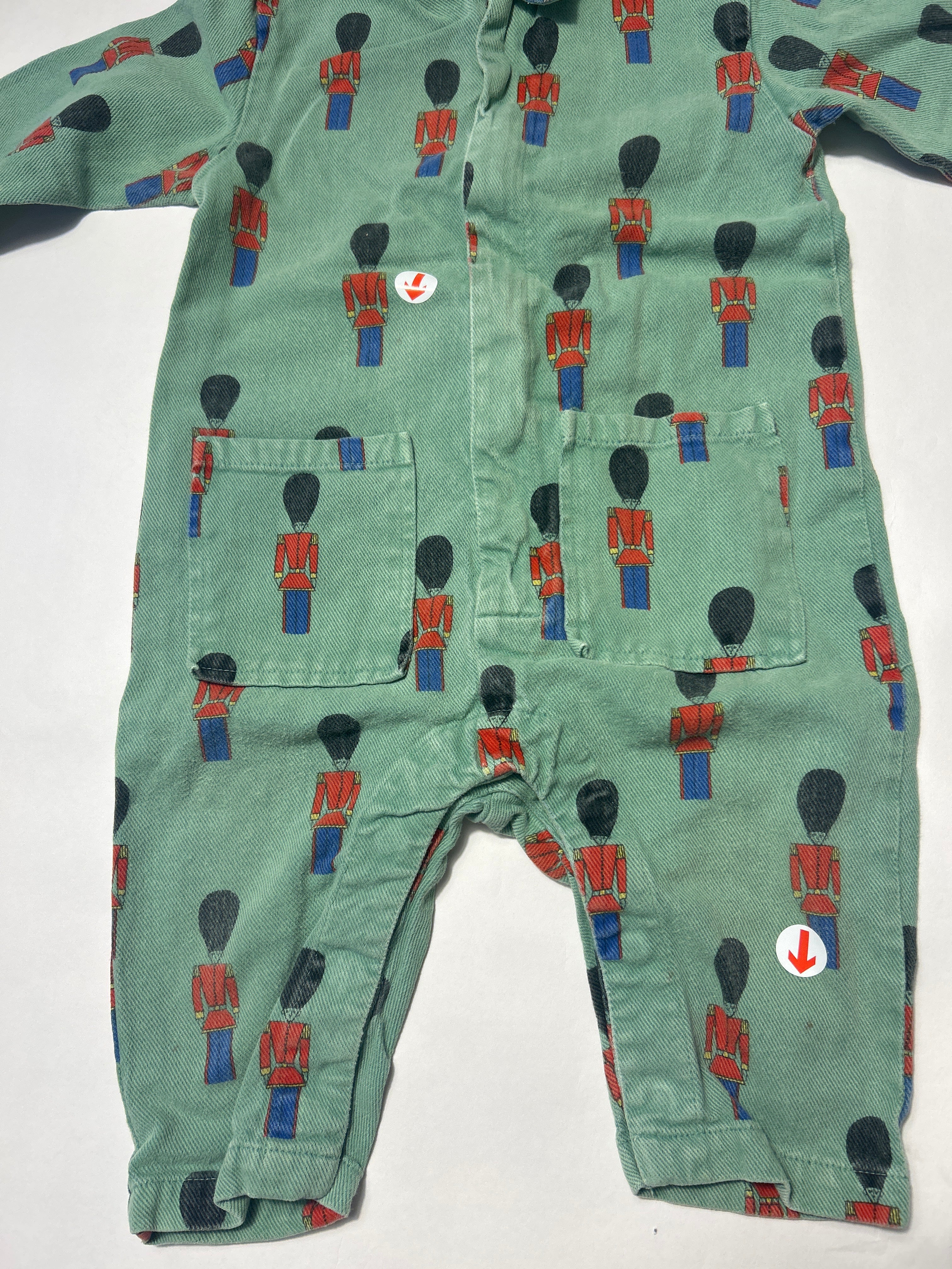 Bobo Choses Green soldier boilersuit