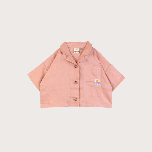 L F Markey pink oversized shirt