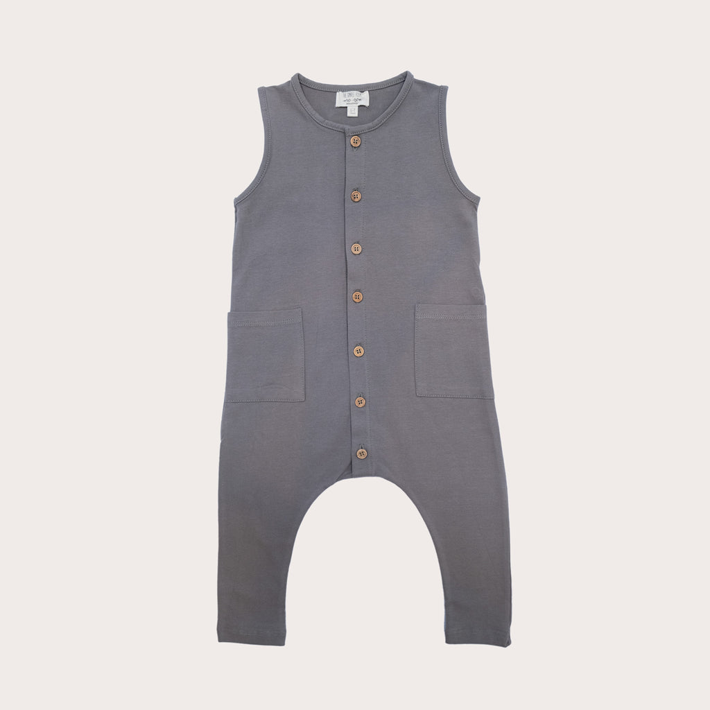 the simple folk Grey cotton hareem playsuit 12-18M