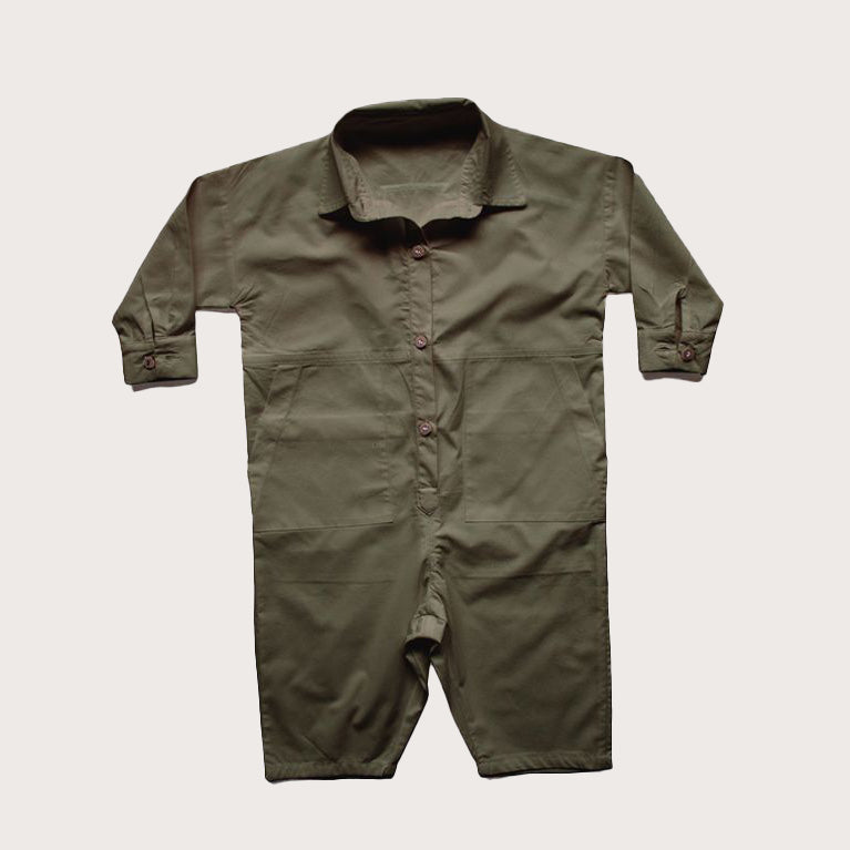 Lightweight relaxed cotton boiler suit