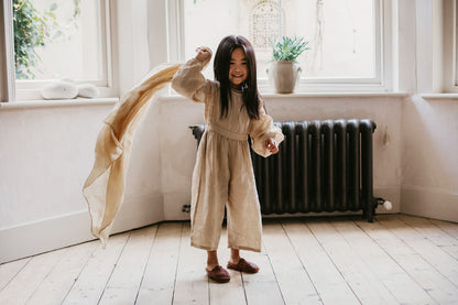 The Simple Folk Lightweight beige Linen jumpsuit