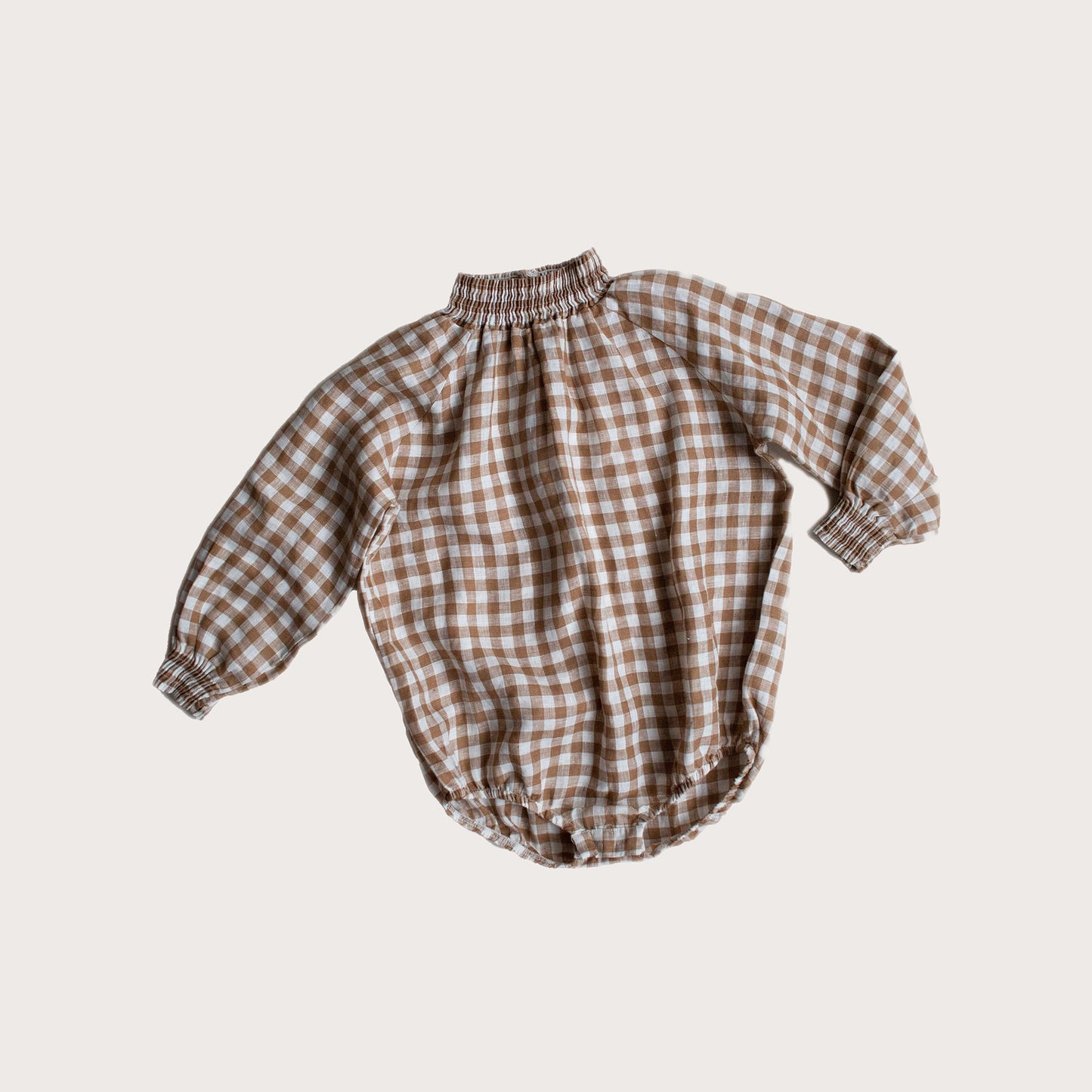 The Simple Folk Gingham Linen romper suit