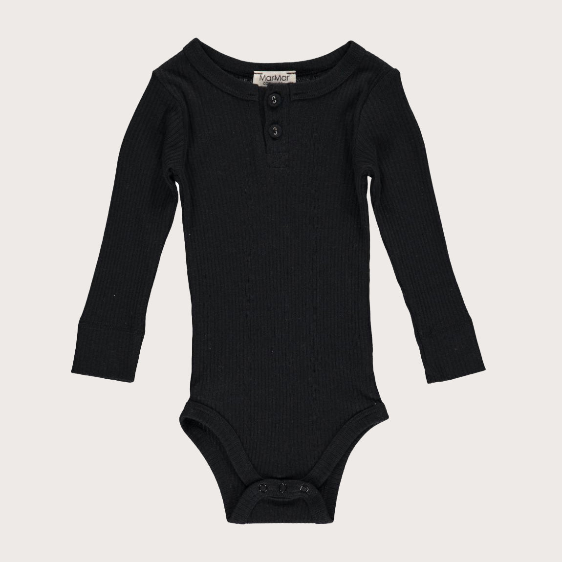 MarMar Black button ribbed bodysuit