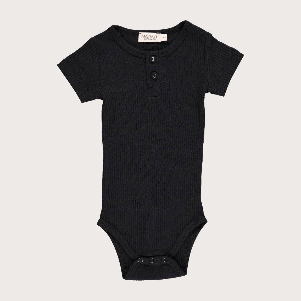 MarMar Black button front rib bodysuit