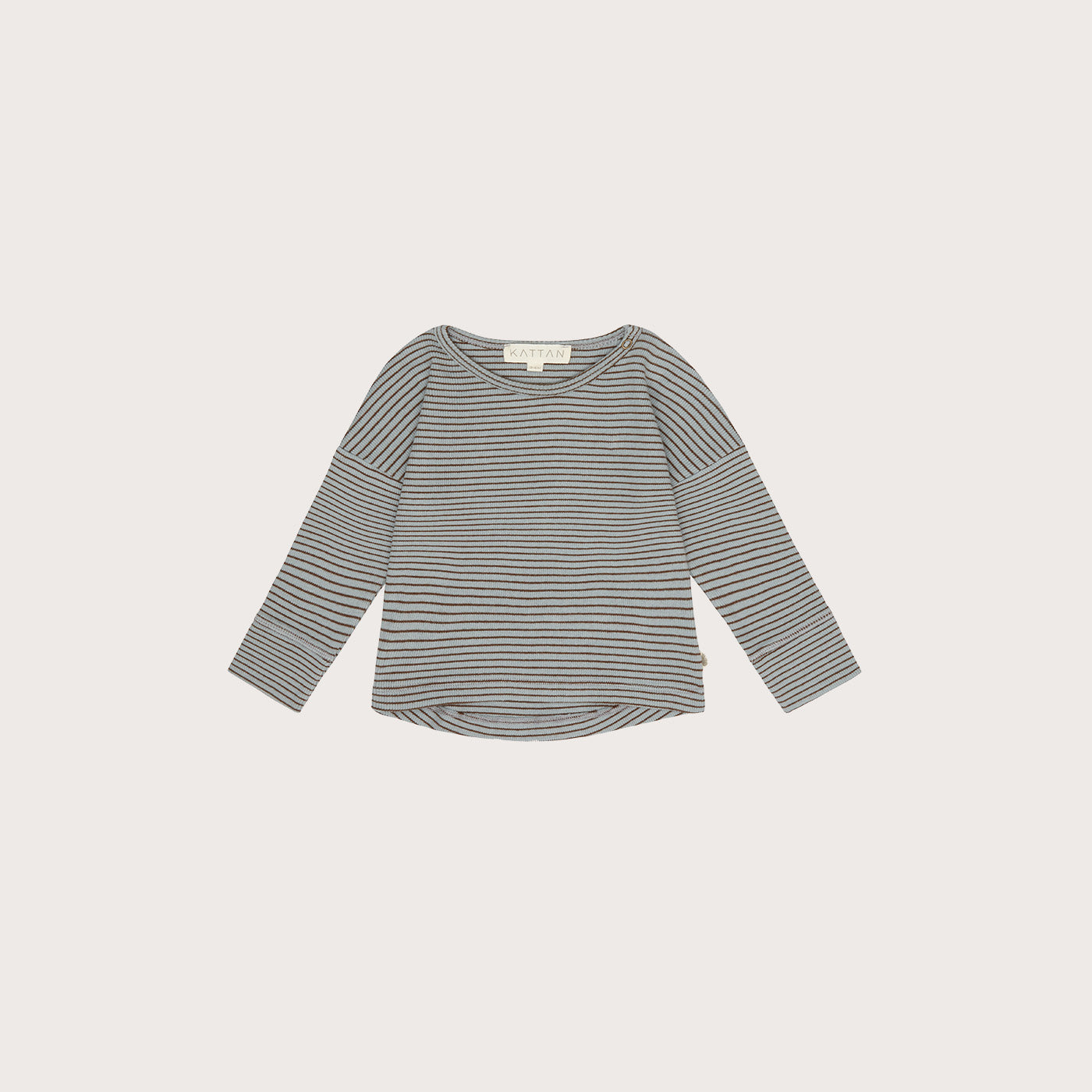Kattan Stripey ribbed jersey top