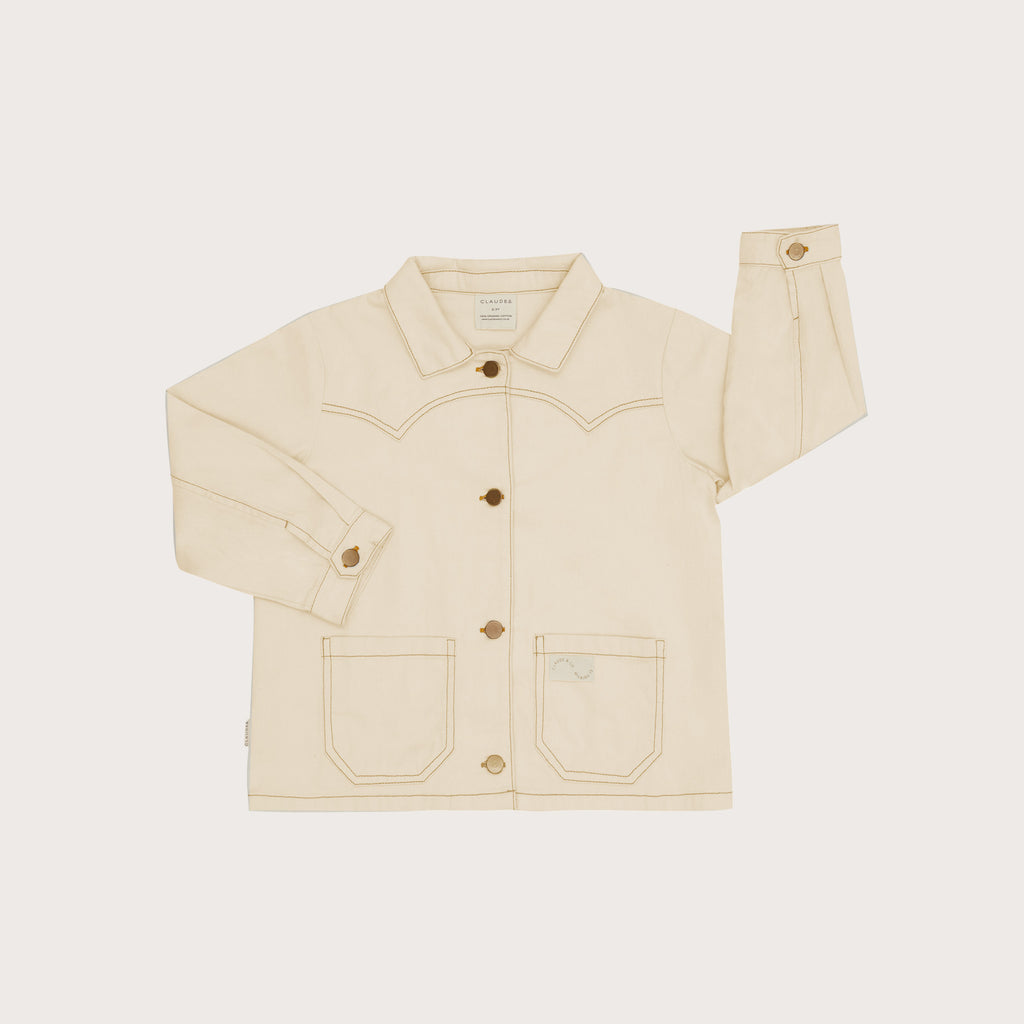 Claude & Co Cream cotton western jacket