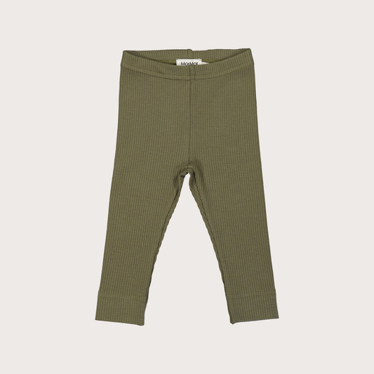 Mar Mar Copenhagen Khaki ribbed modal leggings