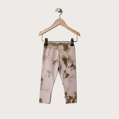 The Simple Folk Brushed cotton pink tie-dye leggings