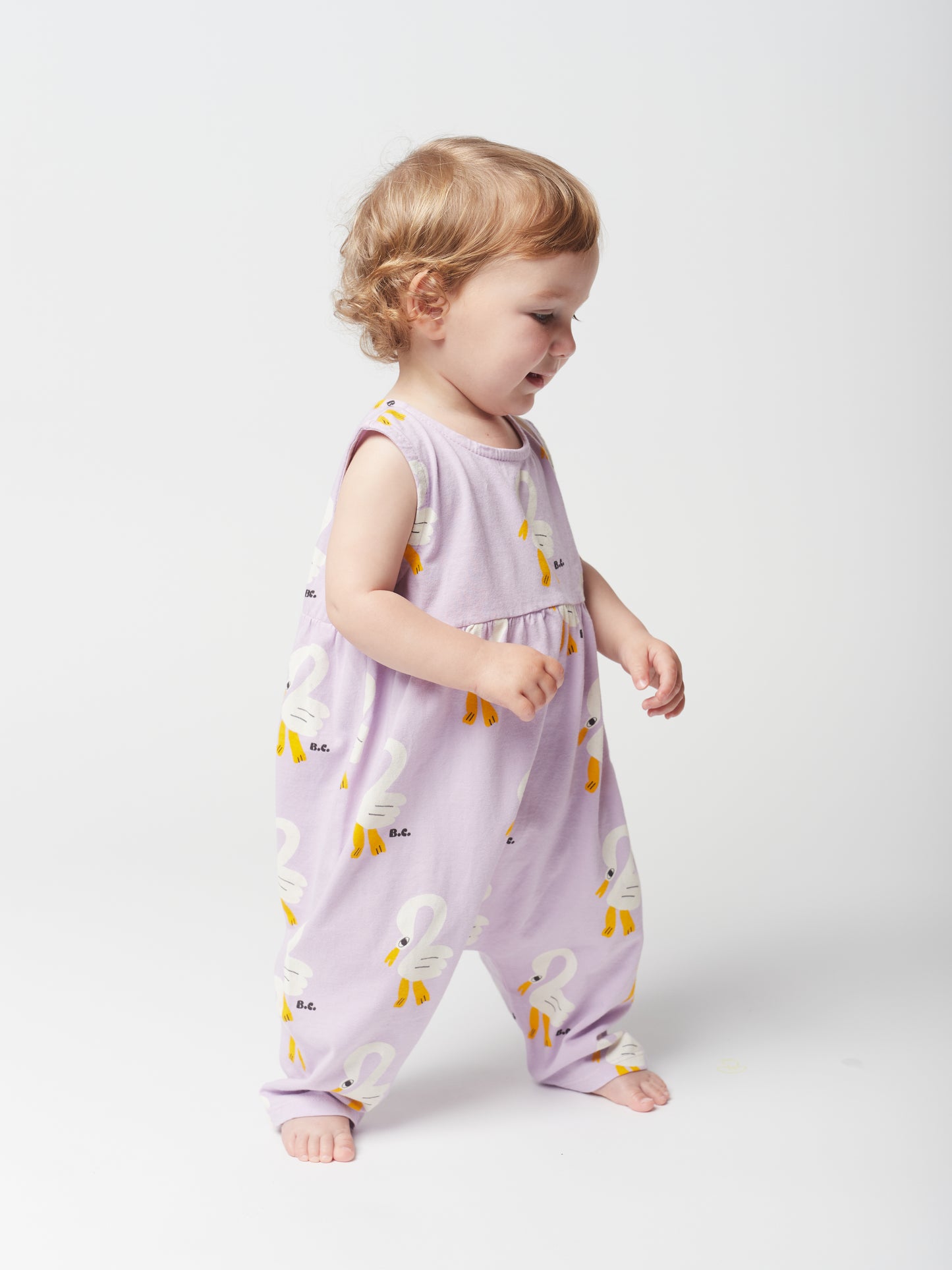 Bobo Choses Lilac Pelican playsuit