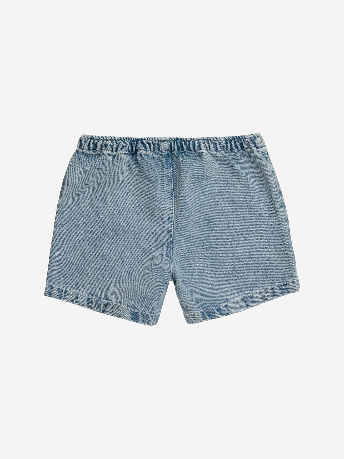 Bobo Choses Yellow patch pocket light denim shorts