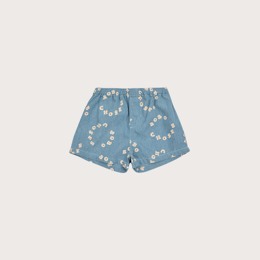 Bobo Choses Light denim printed shorts