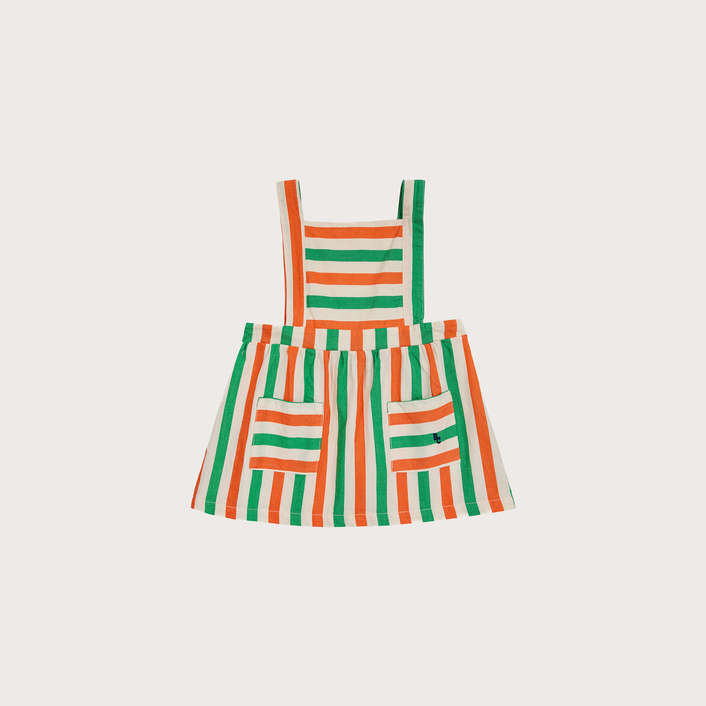 Bobo Choses baby woven vertrical stripe dress