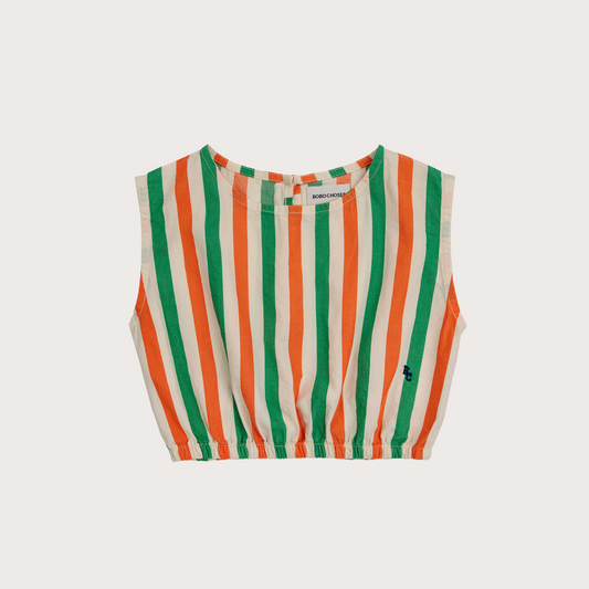 Bobo Choses Vertical striped woven top