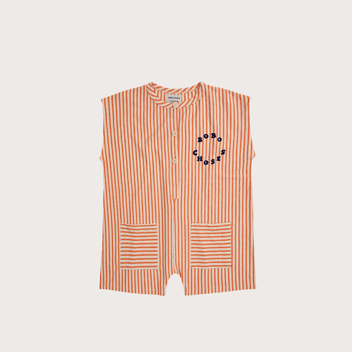 Bobo Choses Striped orange playsuit