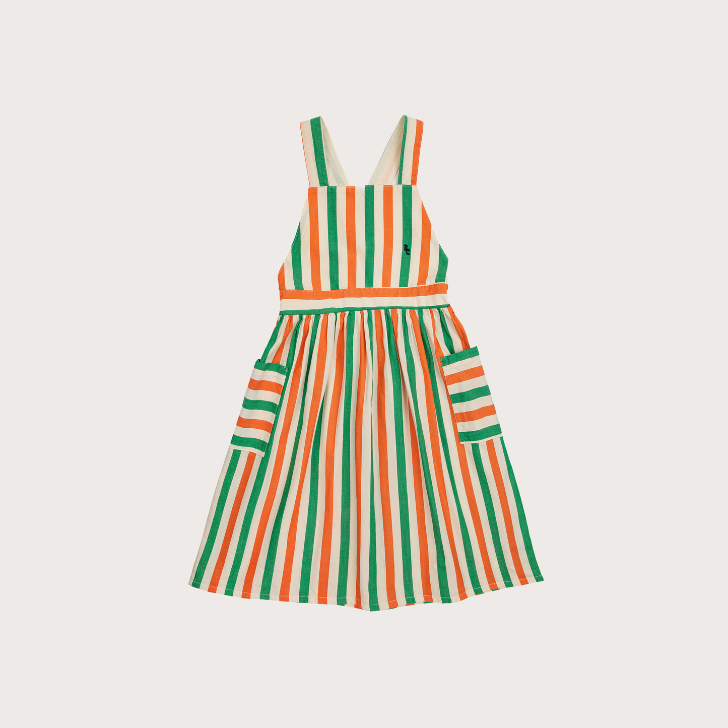 Bobo Choses vertical stripe woven dress kid