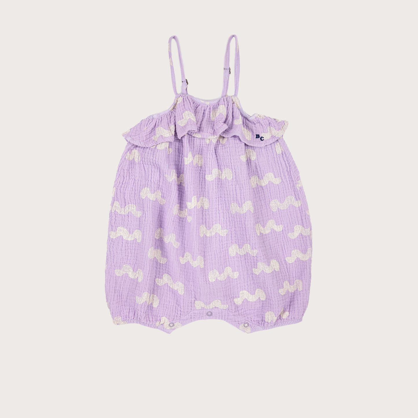 Bobo Choses Lilac waves textured romper