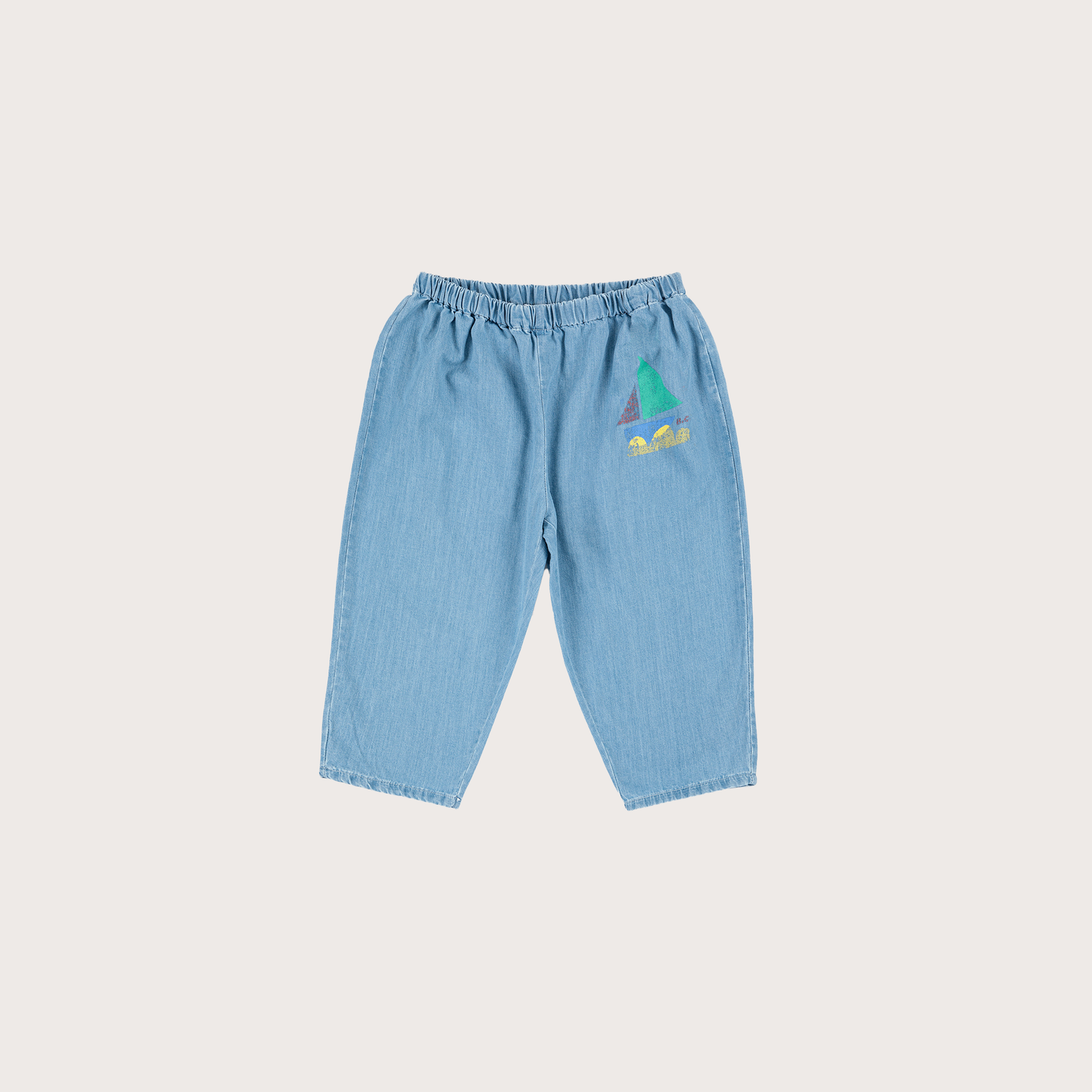 Bobo Choses Boat print denim trousers