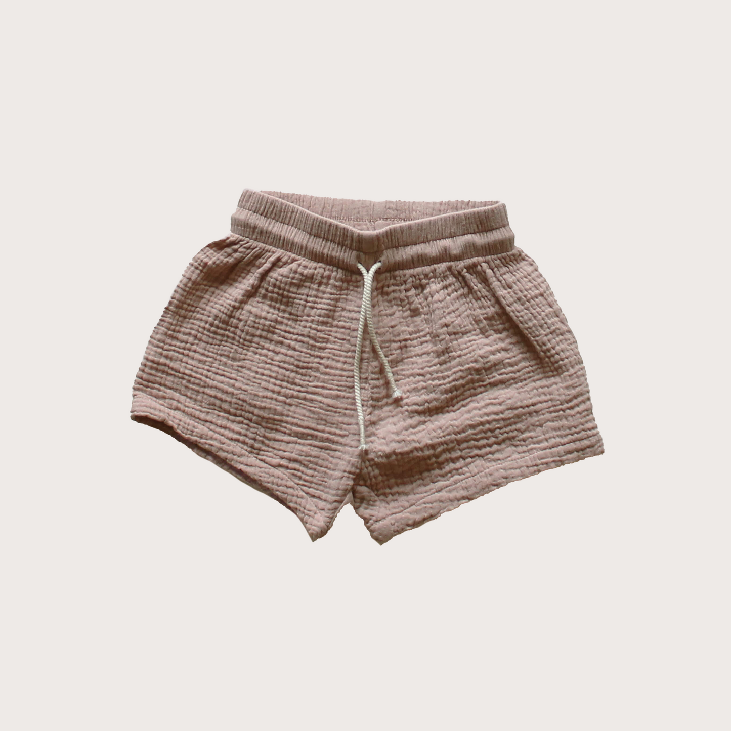 The simple folk pink muslin shorts