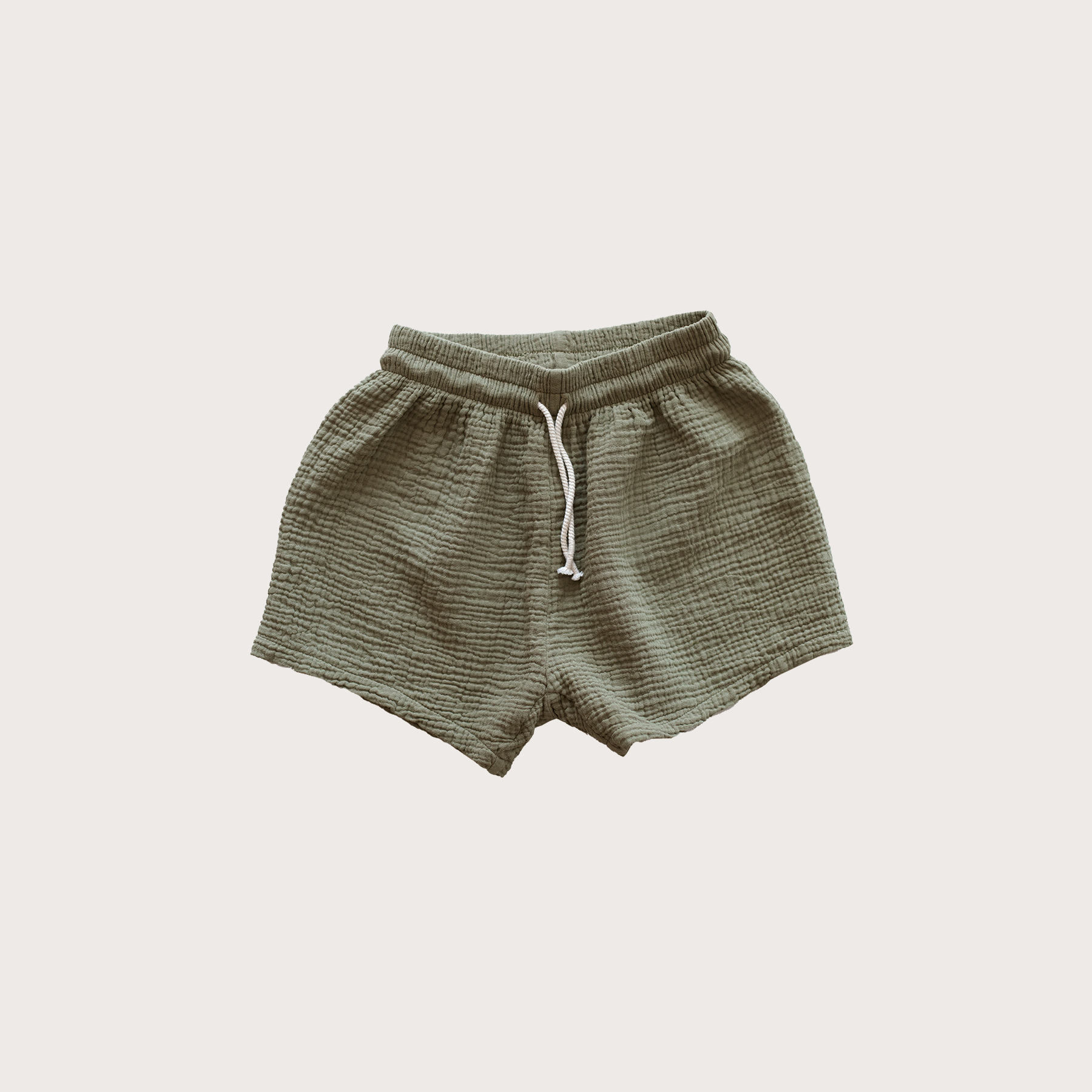 The Simple Folk Khaki cotton muslin shorts
