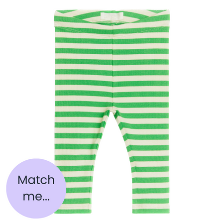 ARKET Green & White Stripe Leggings
