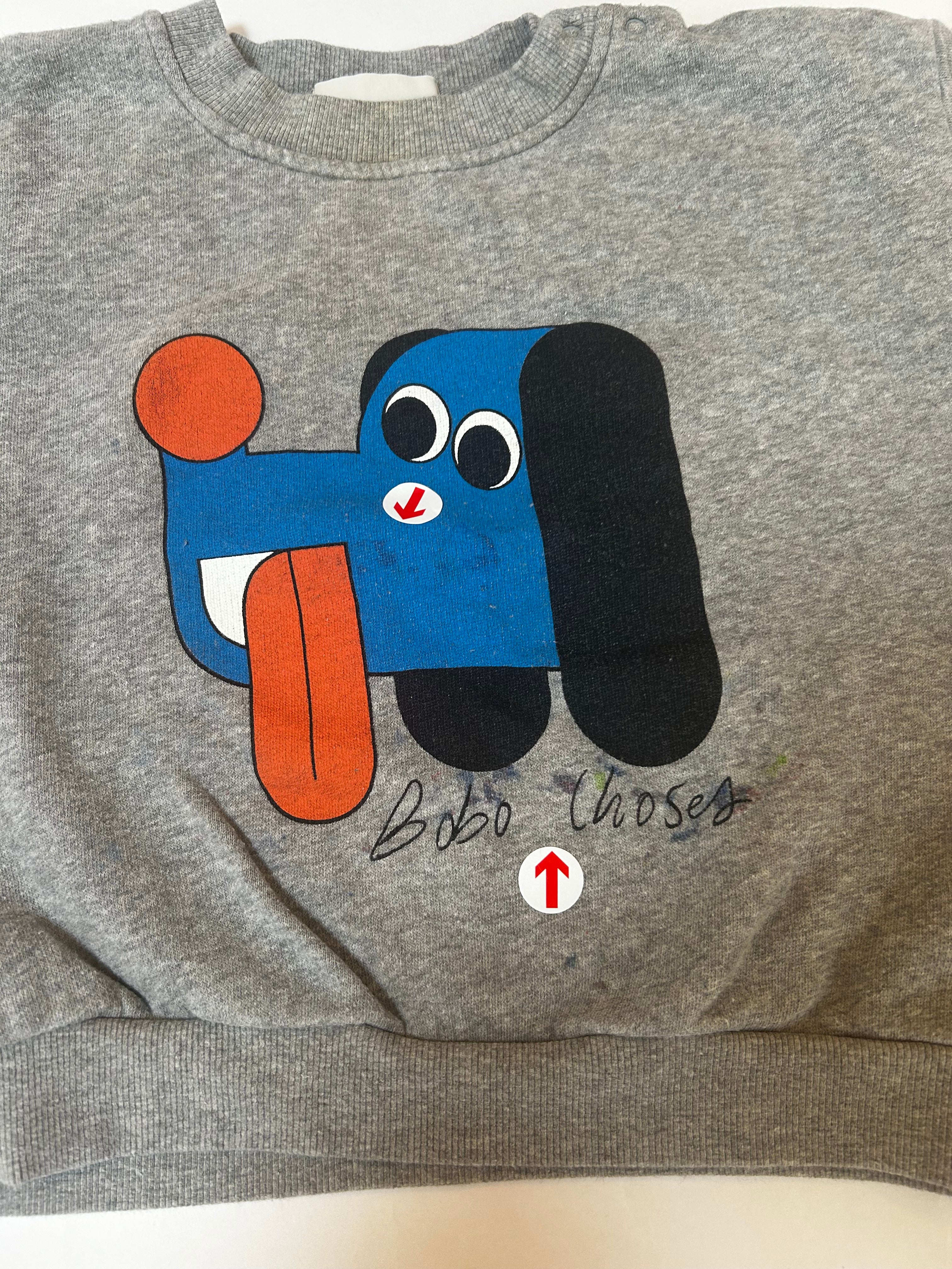 Bobo Choses Grey doggy mate sweatshirt