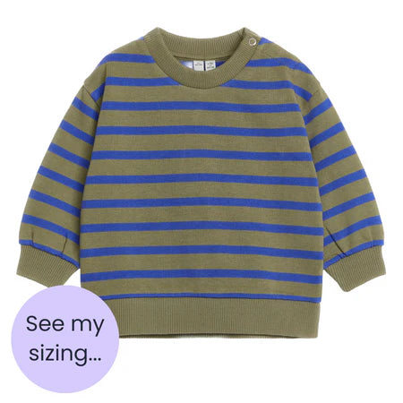 6-12m ARKET Khaki & Blue Stripe Jumper