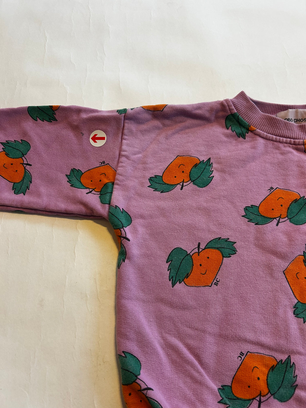 Bobo Choses Purple all over tangerine sweatshirt
