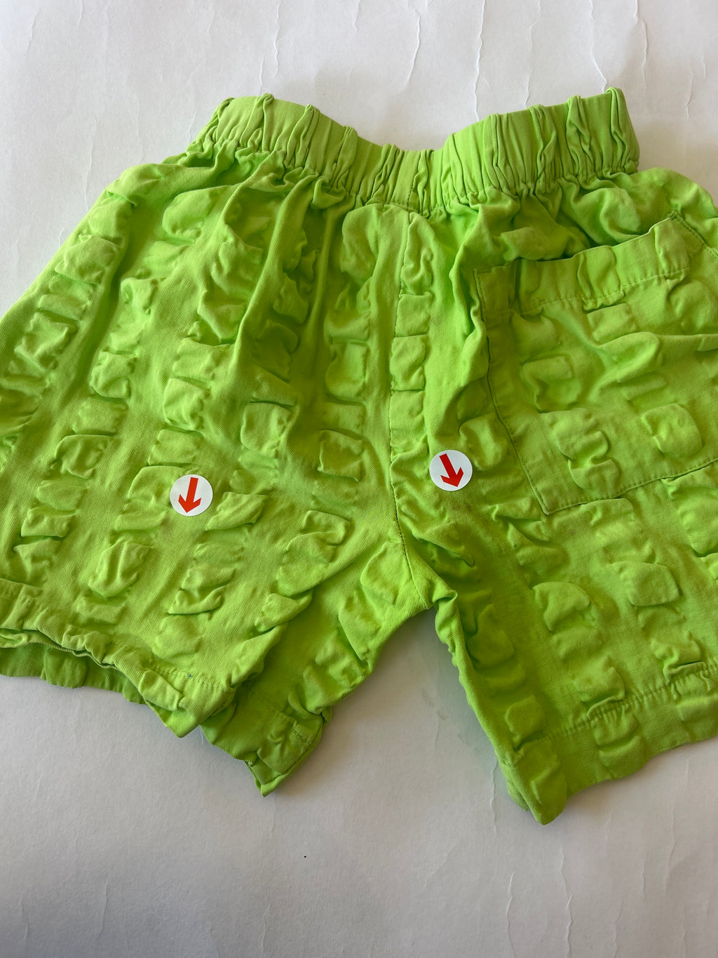 Studio Koter Green giant seersucker shorts
