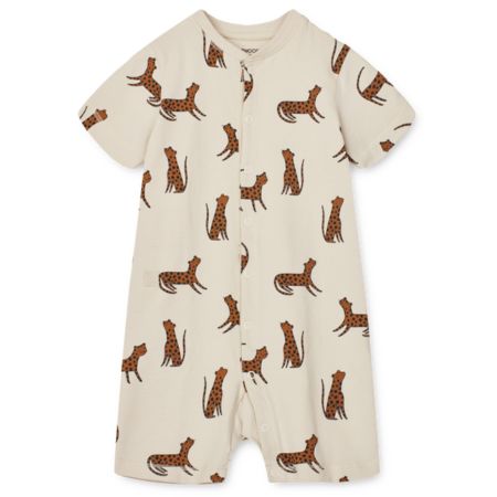 Off white leopard short romper