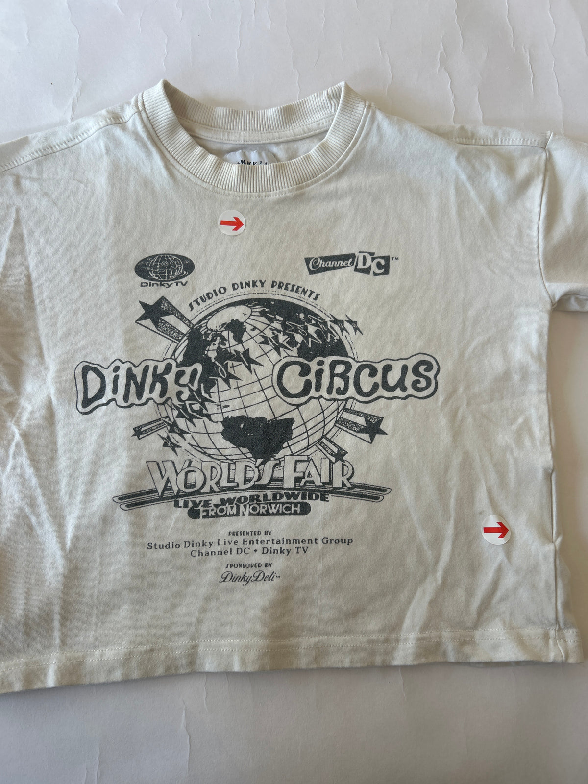 Dinky Circus White world fair tour t-shirt