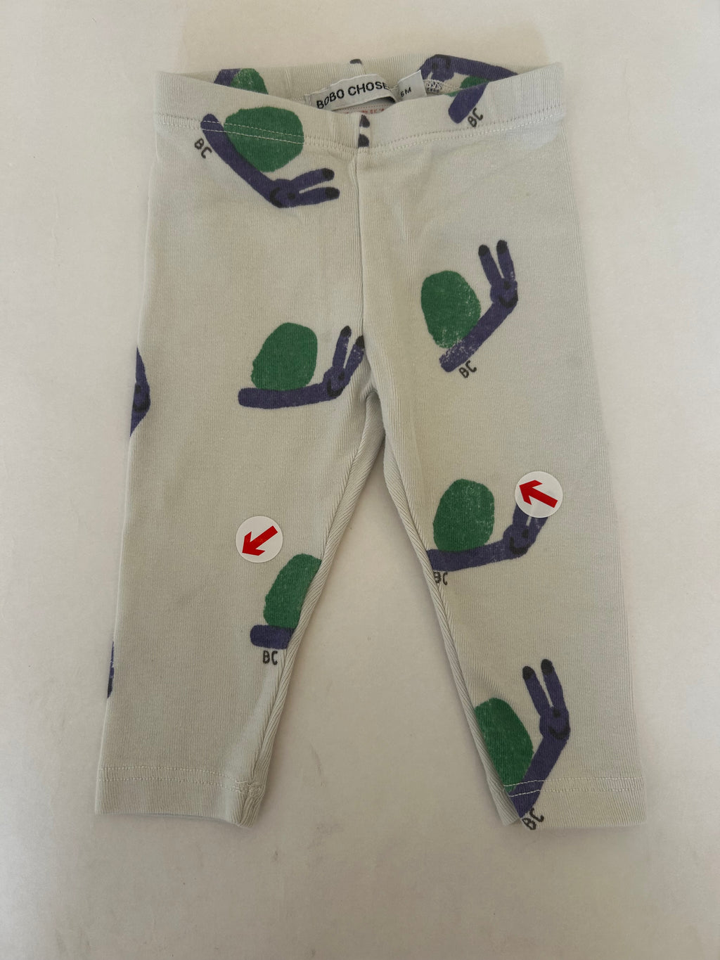Bobo Choses Cream funny snail leggings
