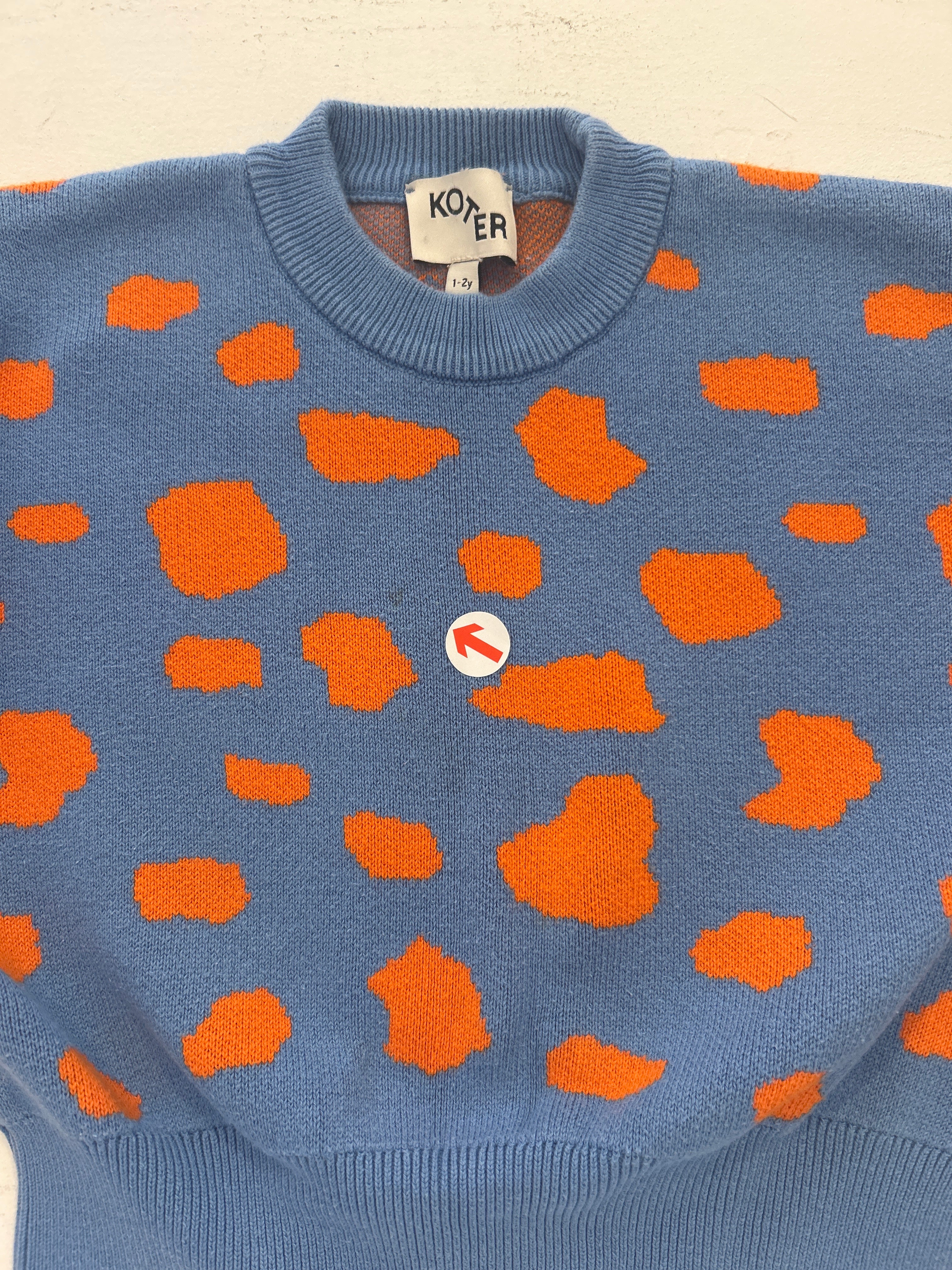 Studio Koter Orange and blue knit jumper