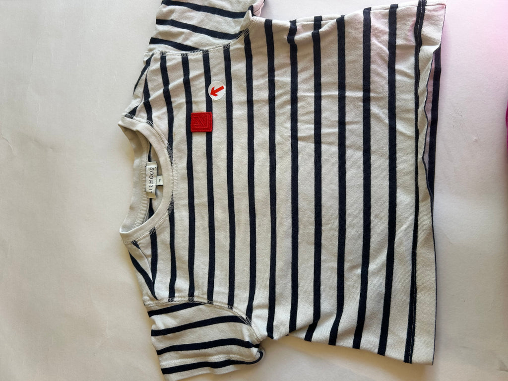 Liewood Navy stripe cotton short sleeve t-shirt