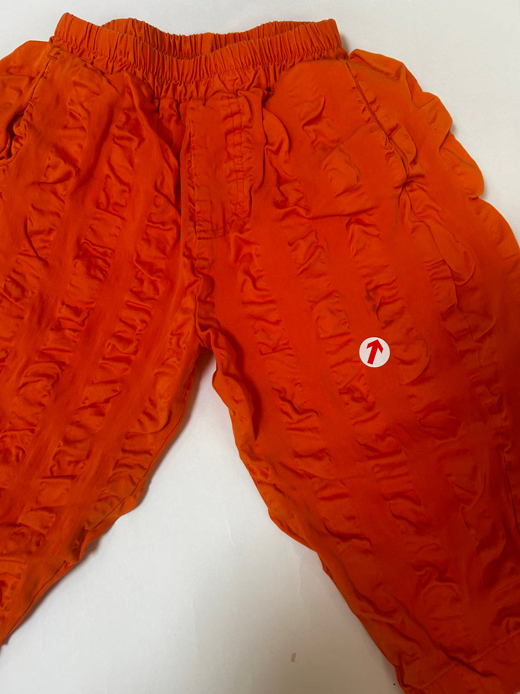 Studio Koter Orange giant seersucker manu trousers