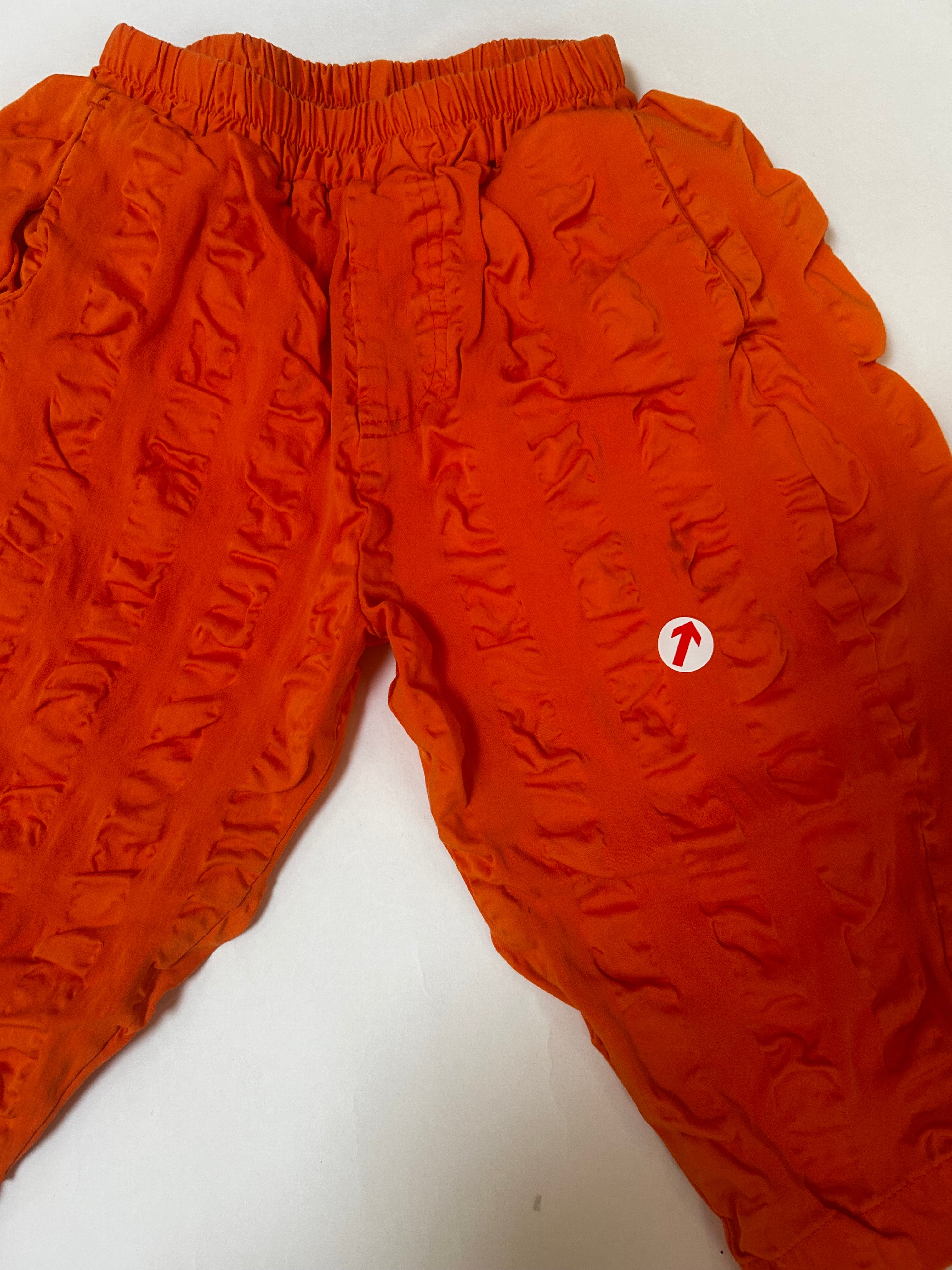 Studio Koter Orange giant seersucker manu trousers