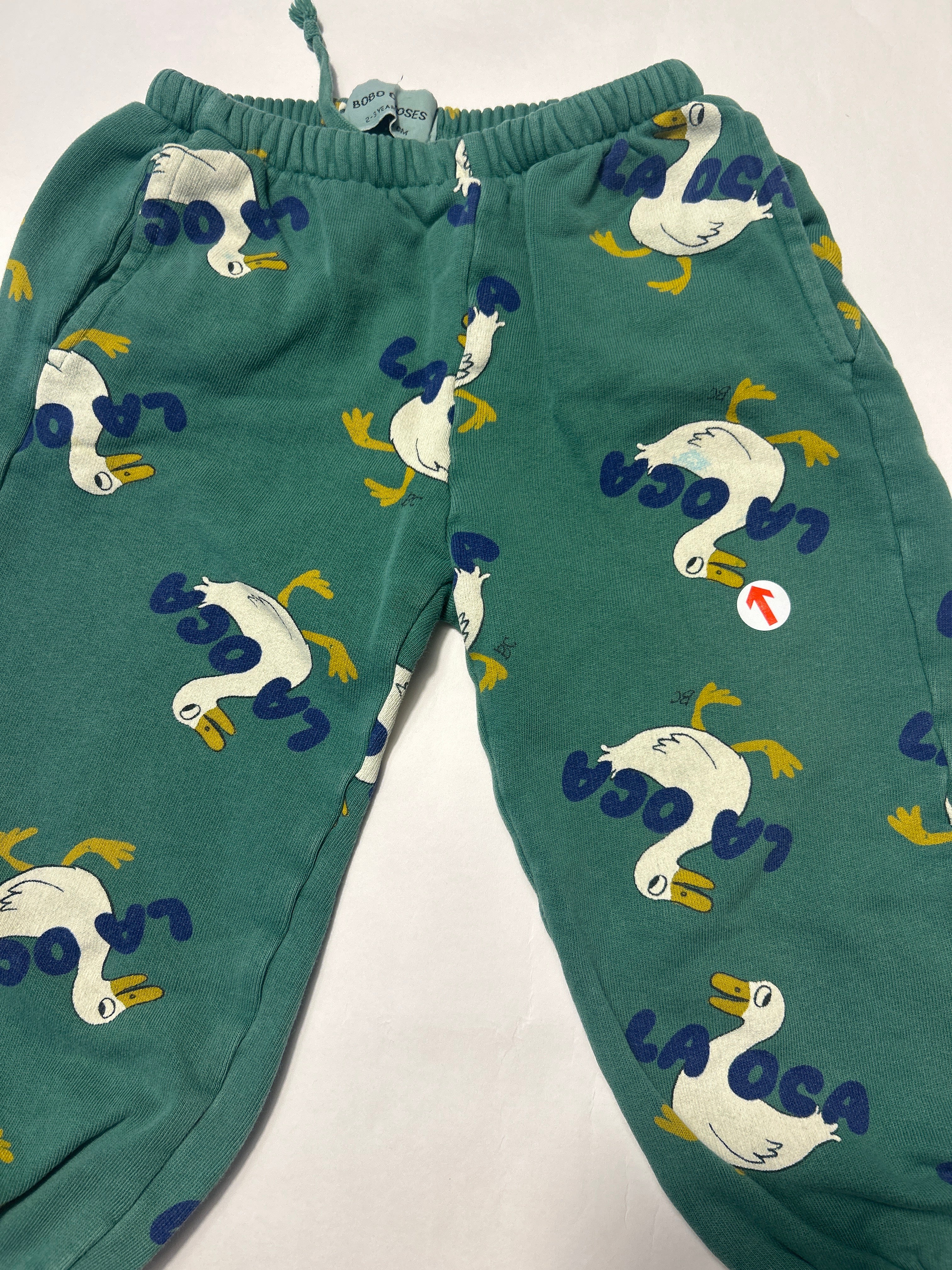 bobo choses Dark green la oca print kids joggers