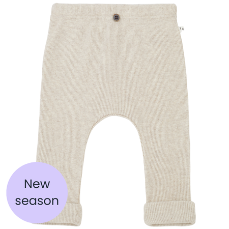 Ribbed oatmeal leggings